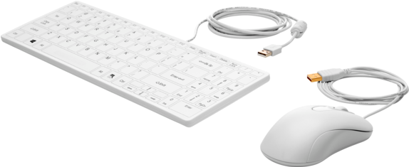 Hp Usb Keyboard And Mouse Healthcare Edition - Hp White Keyboard And Mouse (573x430), Png Download