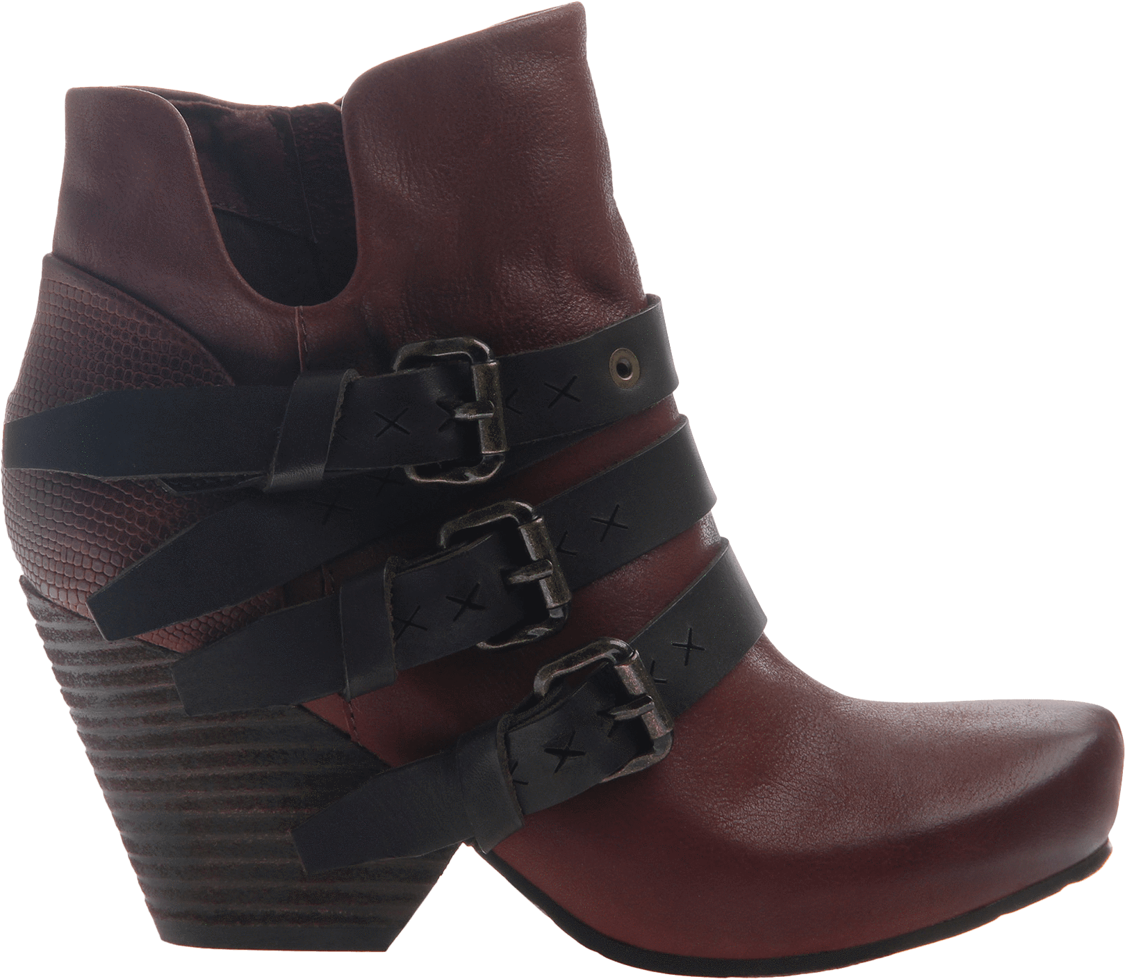 Lasso Women's Ankle Boot In Red Oak Side View - Lasso In Red Oak Ankle Boots | Women's Shoes By Otbt (1782x1782), Png Download