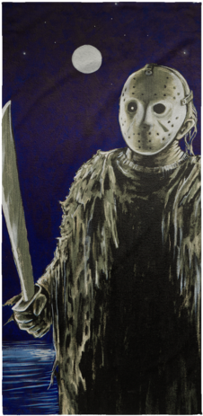 Jason Under Full Moon With Machete From Friday The - Sketch (500x500), Png Download