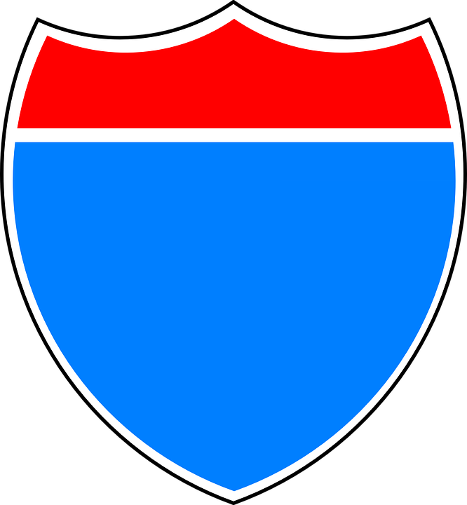 How To Set Use Blank Interstate Sign Clipart (552x596), Png Download