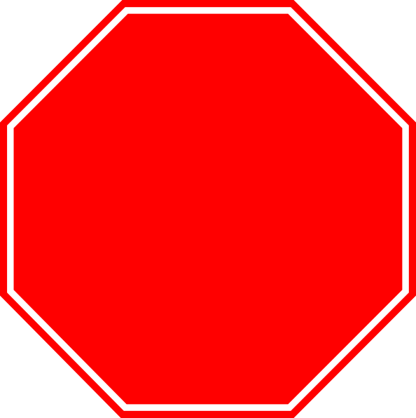 Blank Stop Sign - Blank Stop Sign Png (594x596), Png Download