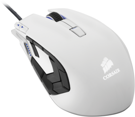 The Vengeance M95 Gaming Mouse Has Been Fully Optimized - Corsair White Gaming Keyboard (602x515), Png Download