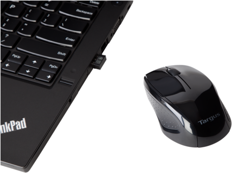 W571 Wireless Optical Mouse - Targus W571 - Wireless Optical Mouse - Pc/mac - Black (480x360), Png Download