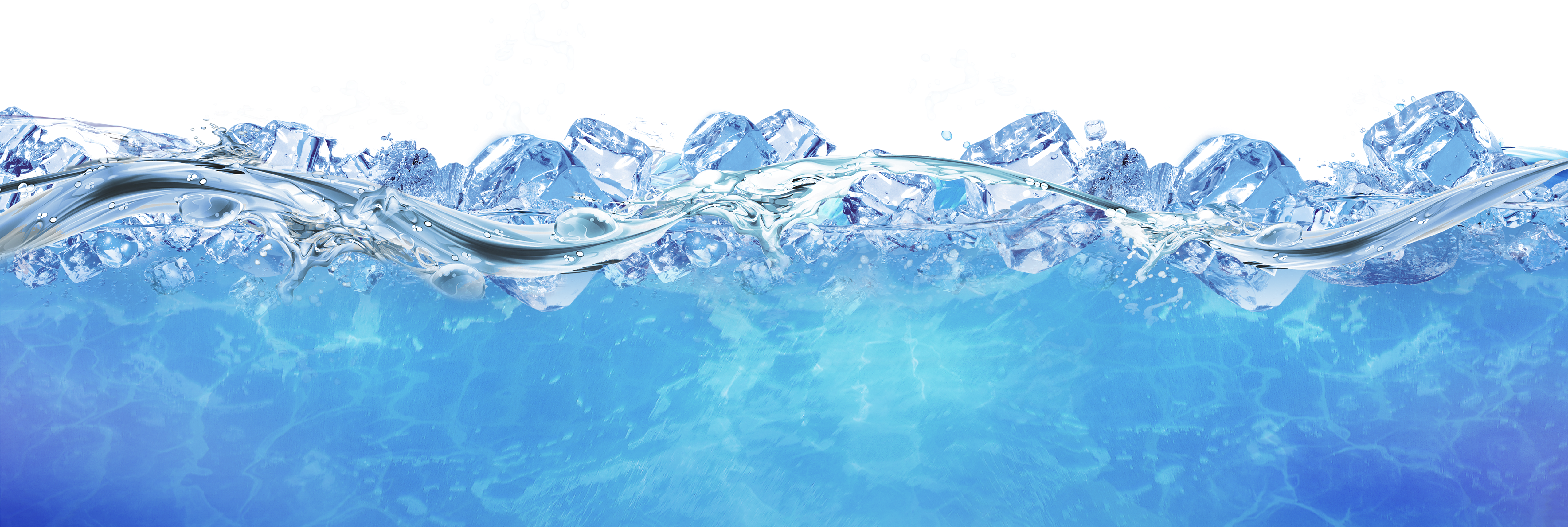 Blue Ice Floats On - Water Texture Png Download (5104x1856), Png Download
