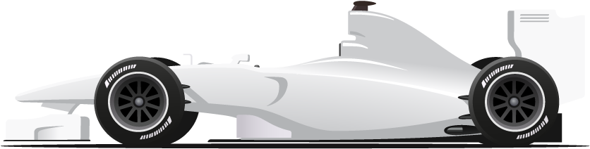 Car - White Race Car Png (873x271), Png Download