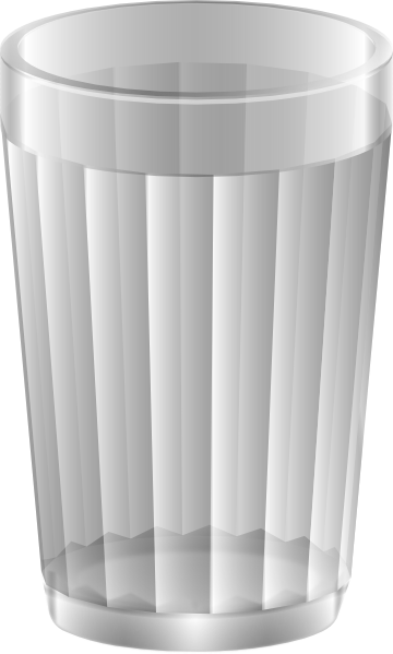 Glass Of Water 3 Clip Art At Clker - Glass Cup Clipart (360x599), Png Download