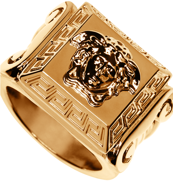 Raised Medusa Head Statement Ring (570x800), Png Download
