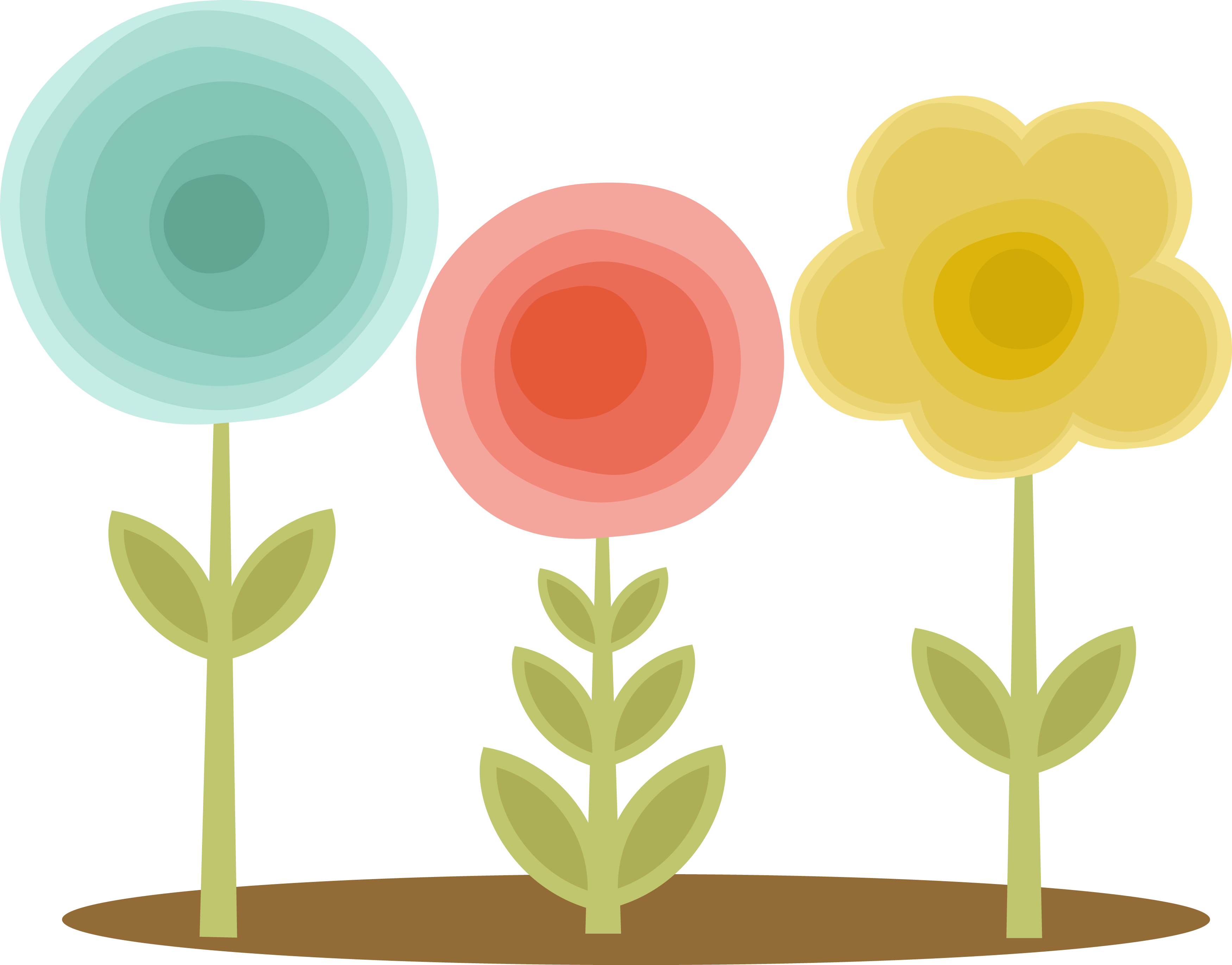 Clip Download Group Of Flowers Clipart (3500x2741), Png Download