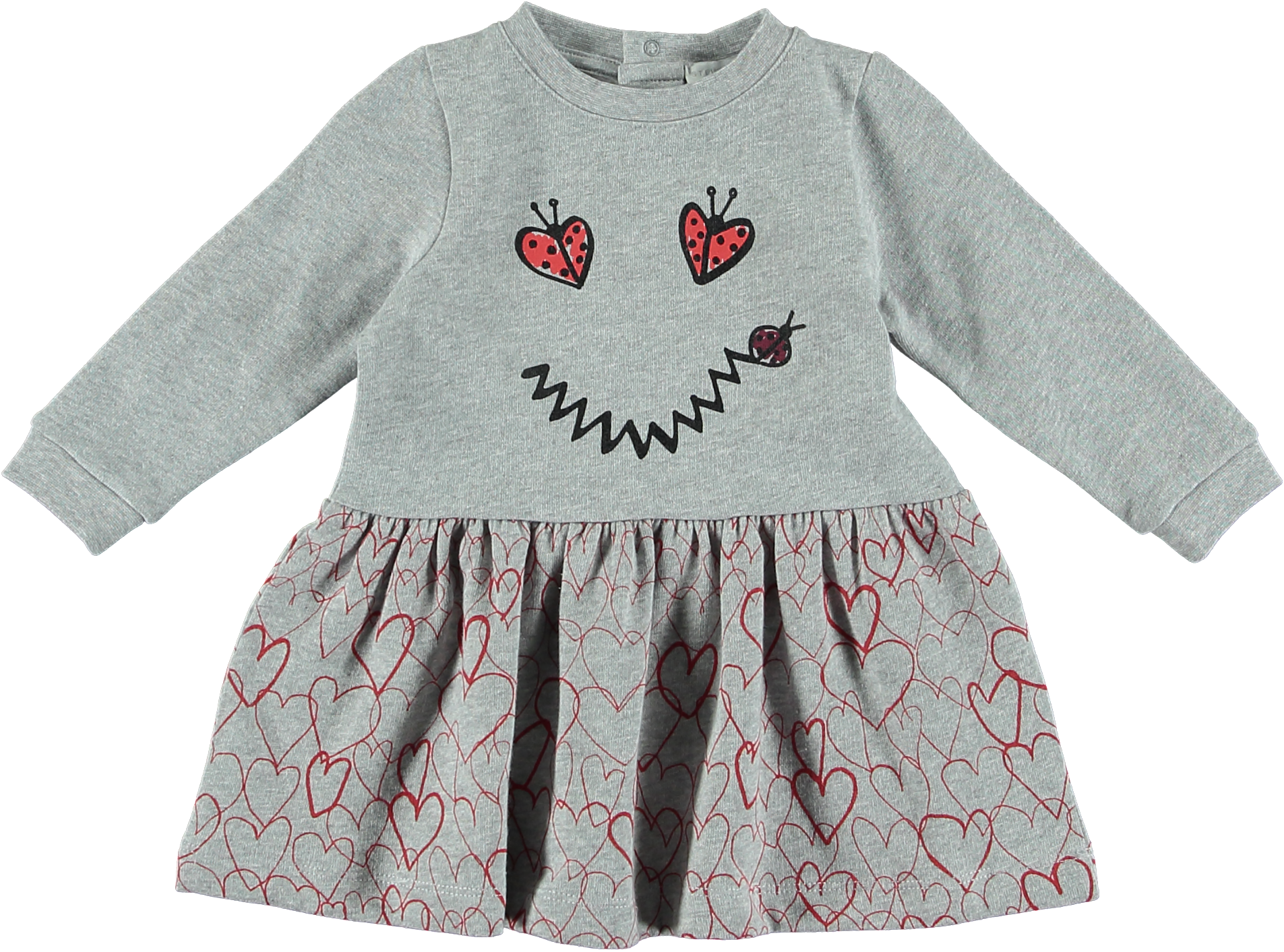 Bretta Dress With Smile Lady Bug Face - Sweater (1912x1418), Png Download
