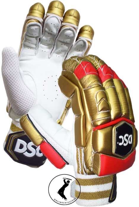 Dsc Condor Flite Cricket Batting Gloves, Golden Red - Dsc Cricket Gloves (469x700), Png Download