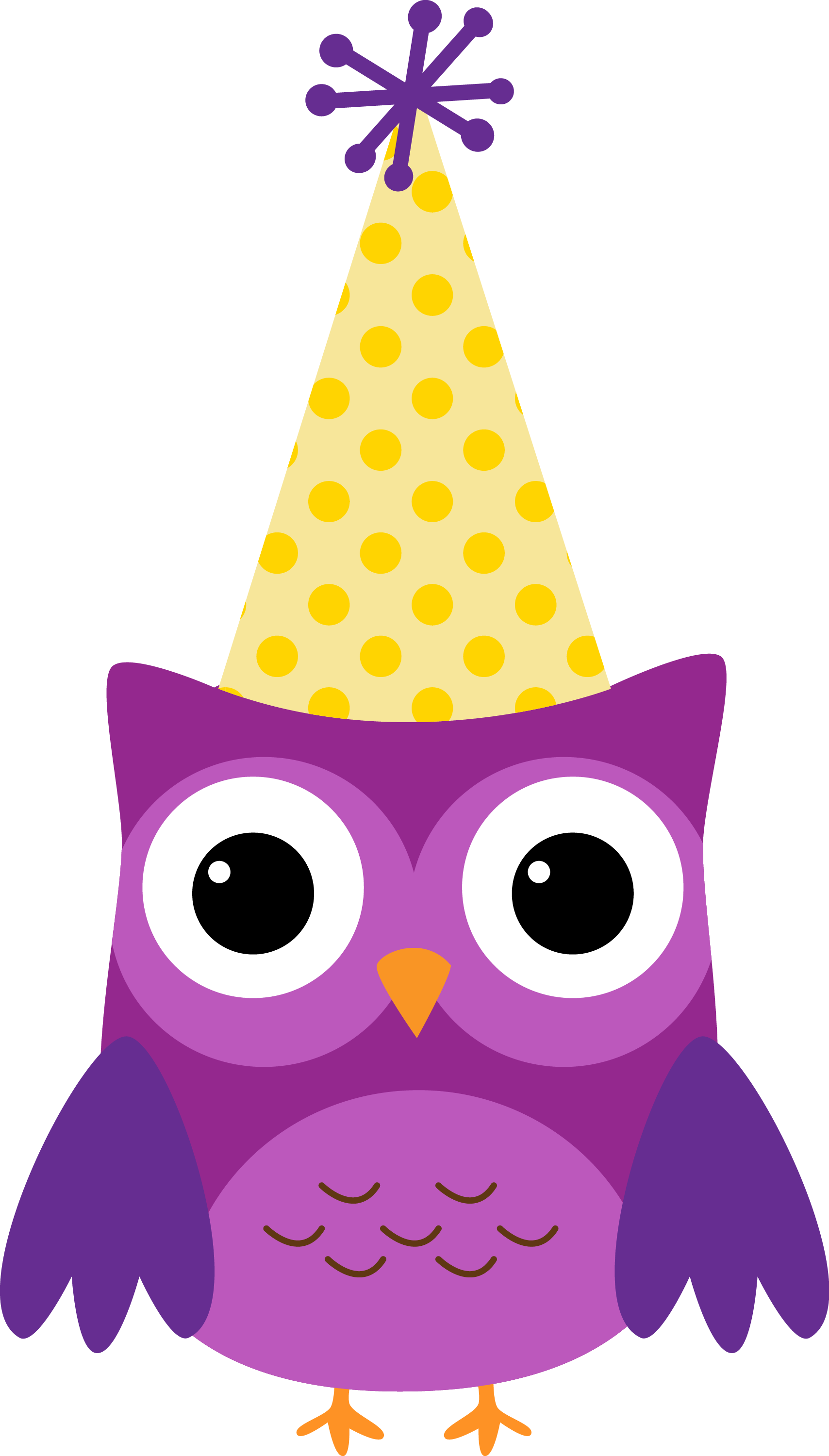 Party Clipart Owl - Owl Birthday Clip Art (1708x3000), Png Download