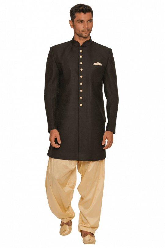 Indo Western Kurta Pyjama - Standing (540x810), Png Download