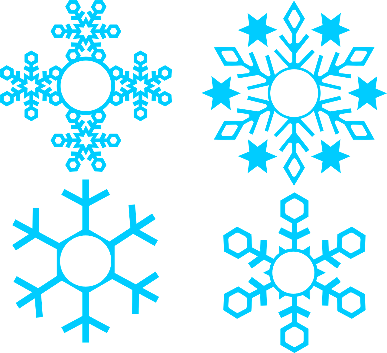 Snowflakes - Flocon De Neige Facile (1000x913), Png Download