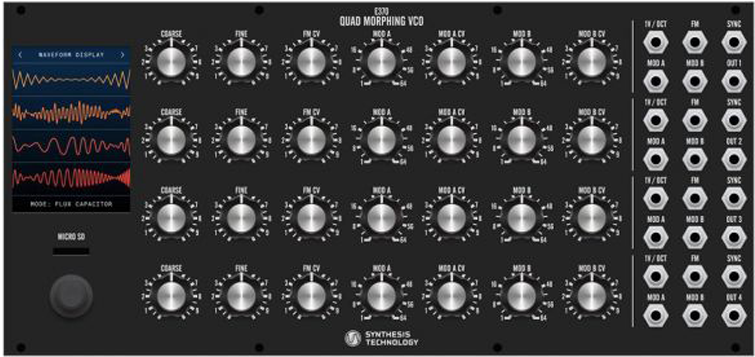 Synthesis Technology E370 Quad Morphing Vco Black Panel - Light (800x800), Png Download