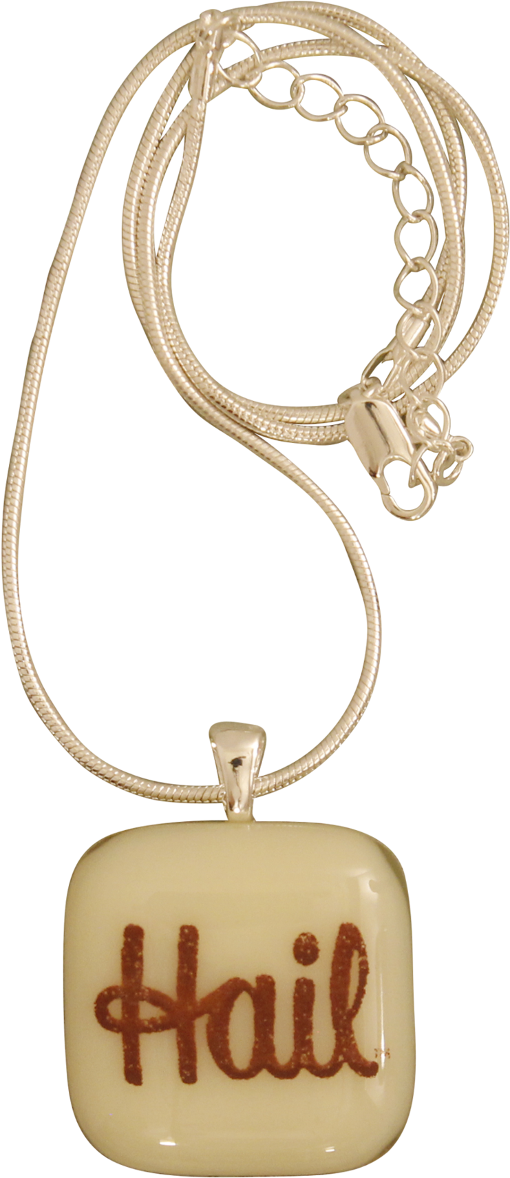 University Of Michigan Hail Michigan Glass Necklace - Keychain (2000x2000), Png Download