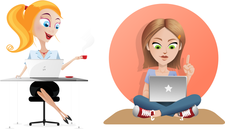 Laptop Girl Clip Art - Importance Of Supplier Relationship Management (808x574), Png Download
