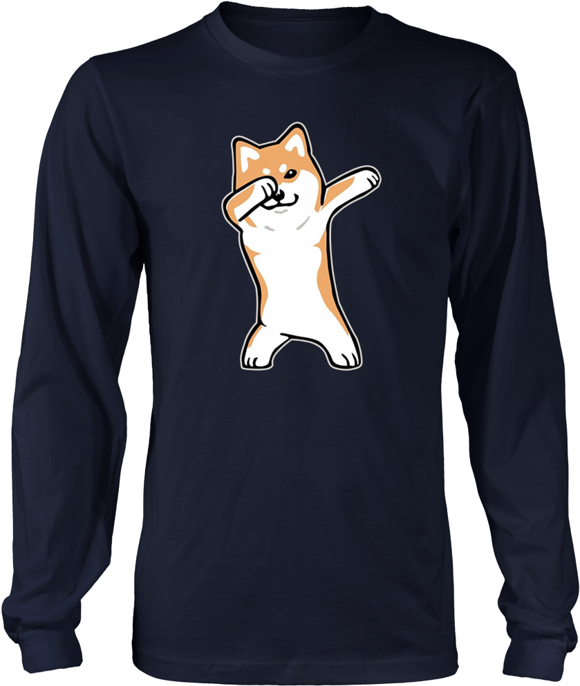 Dog Meme Dabbing Shiba Inu Doge Long Sleeve Shir Dabbing - Science Related Christmas Shirts (1000x1000), Png Download