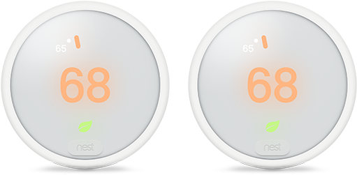Nest Thermostat E 2 Pack - Circle (630x630), Png Download