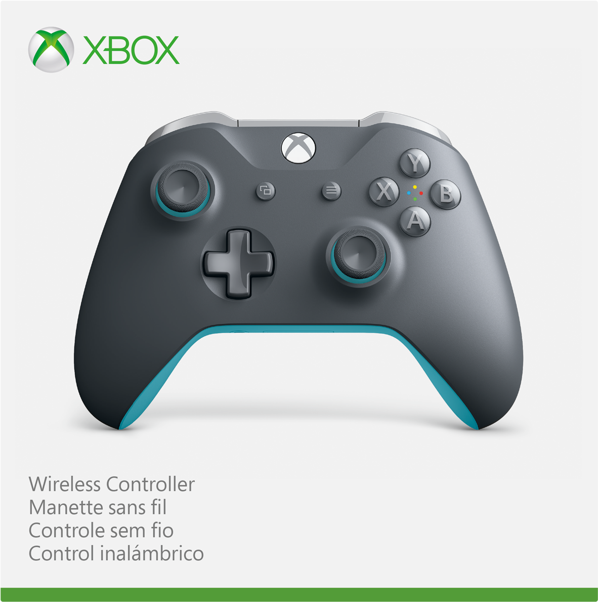 Xbox Wireless Controller Grey Blue (2000x2000), Png Download