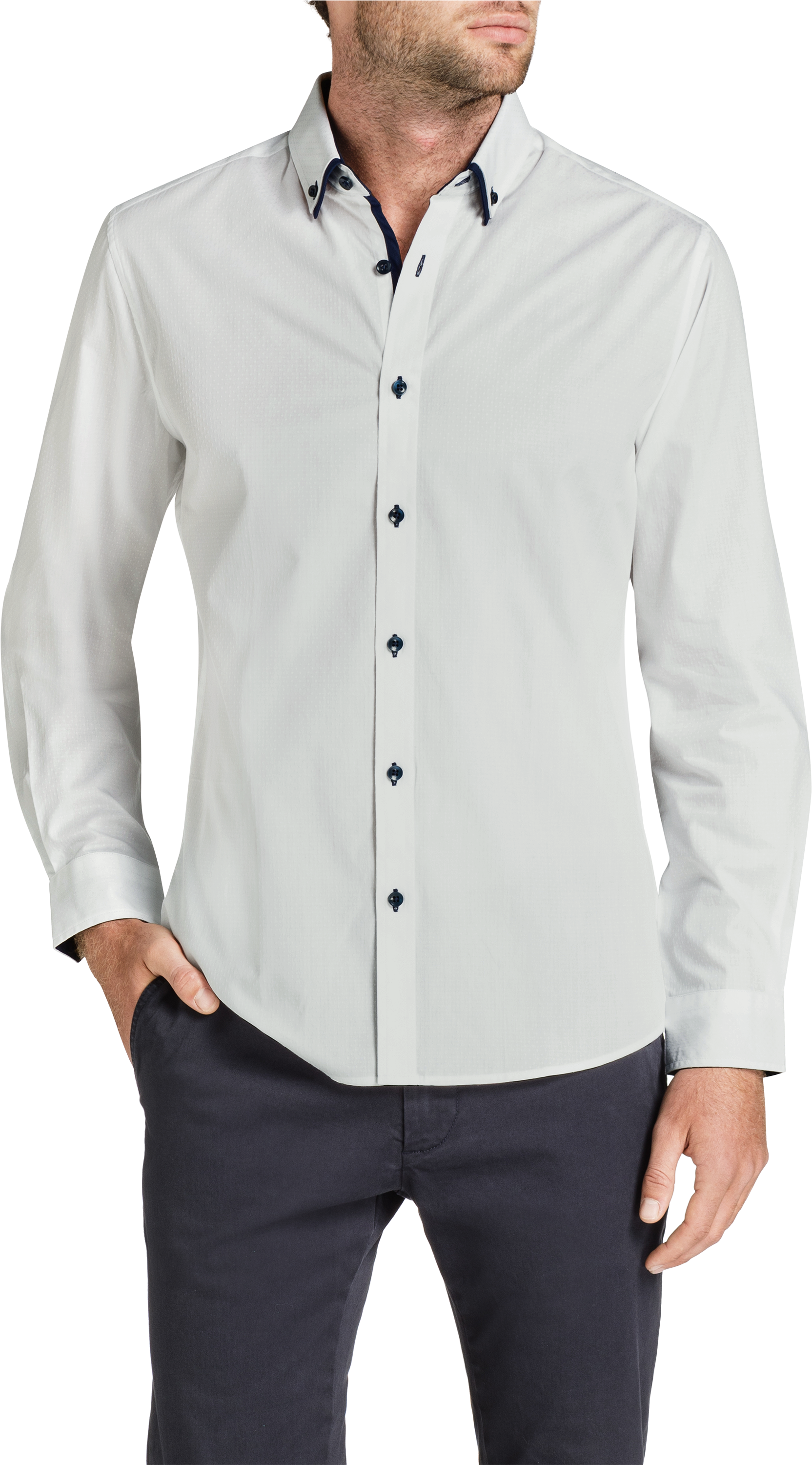 White Hail Spot Shirt - Formal Wear (3000x3000), Png Download