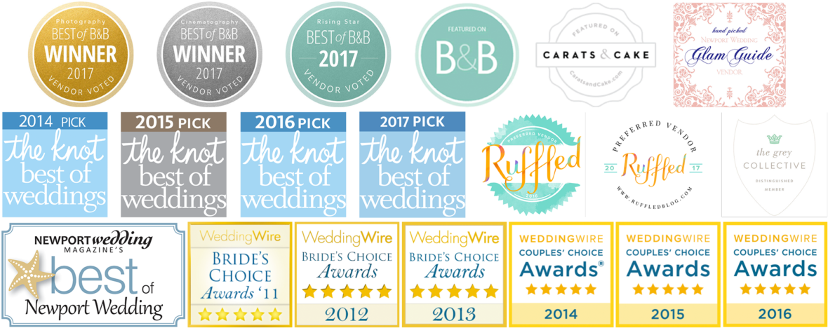2017 01 23 Blueflash Badges Collage - Knot Best Of Weddings 2010 (1200x485), Png Download