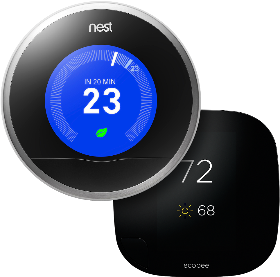 Wifi Thermostat - Nest Smart Thermostat (980x979), Png Download