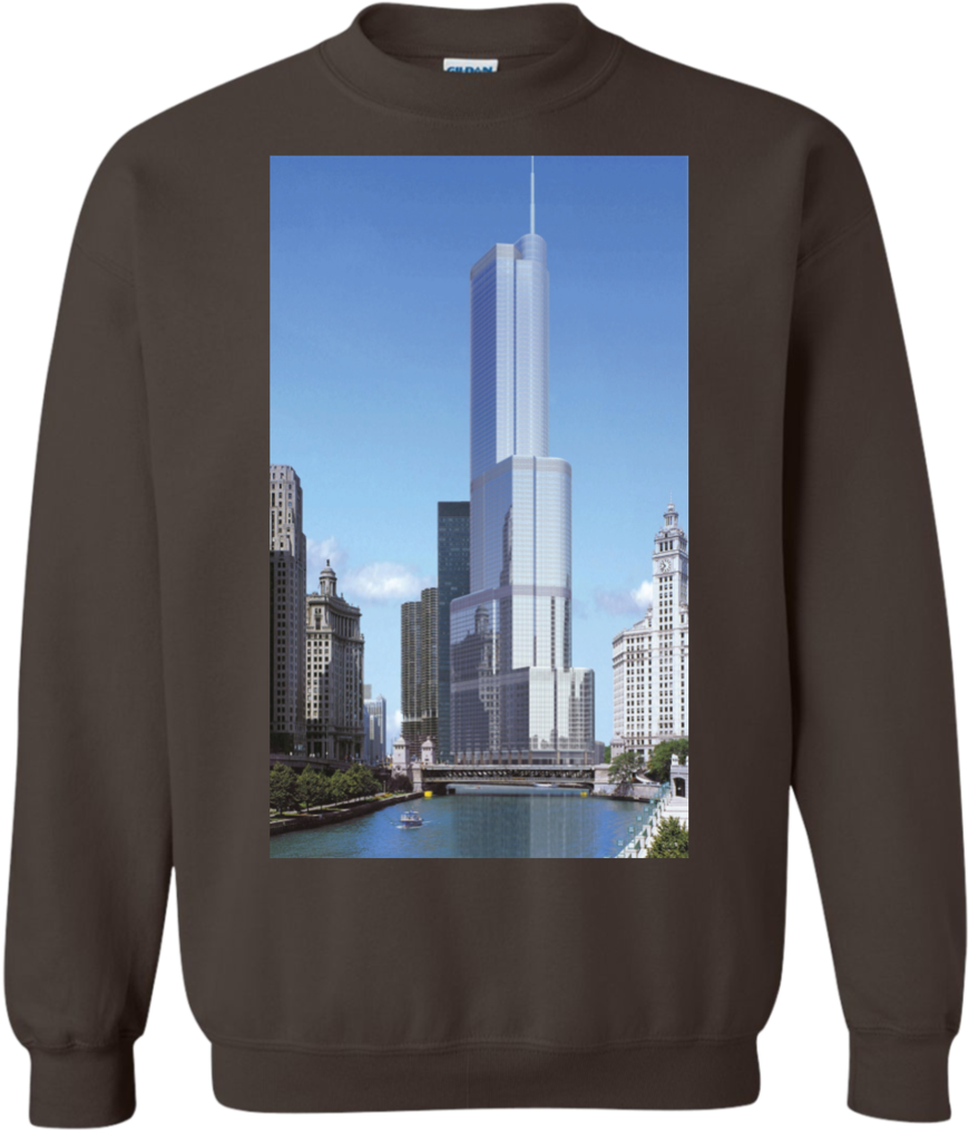 Trump Tower Hoodie, Sweatshirt - Trump Tower Chicago (1024x1024), Png Download