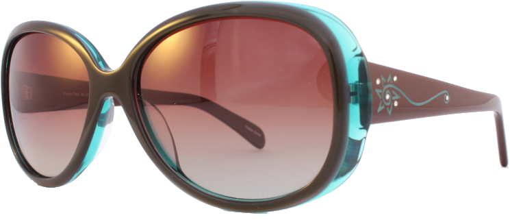 El Sol Brown Teal Clean Catalog - Reflection (1000x500), Png Download