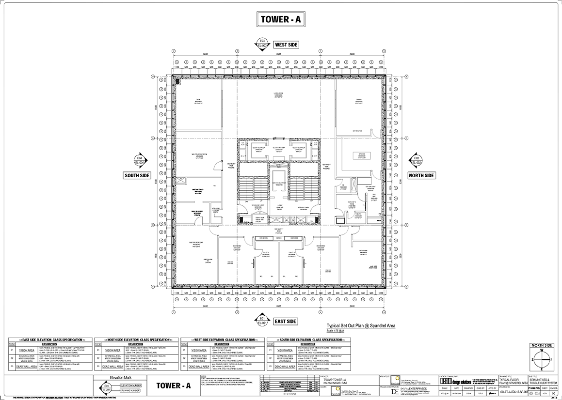 Trump Tower Shop - Technical Drawing (1159x826), Png Download