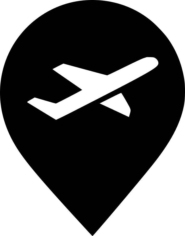 Png File Svg - Map Pointer Icon Airport (770x980), Png Download