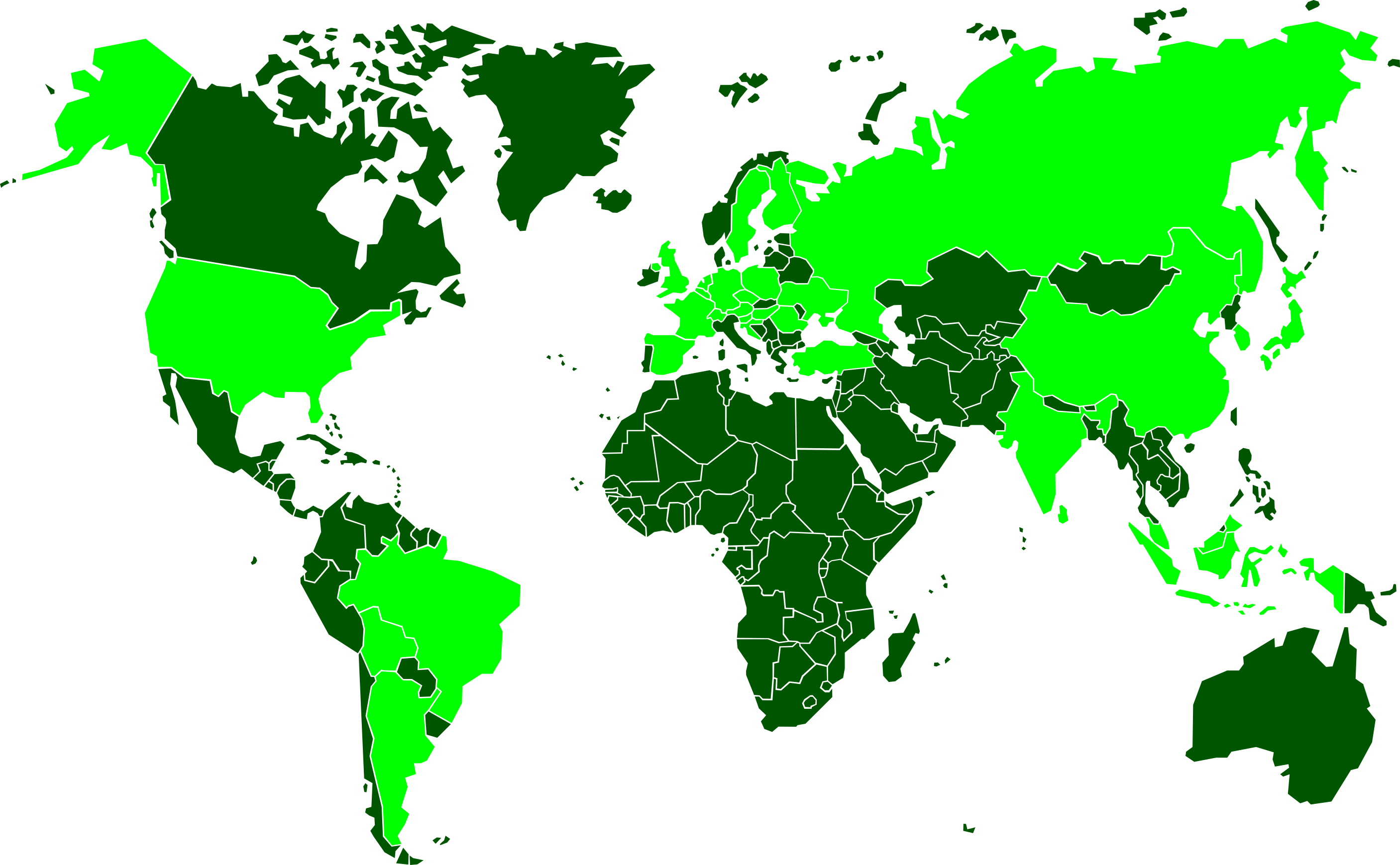 World - Simple World Map Svg (2813x1739), Png Download