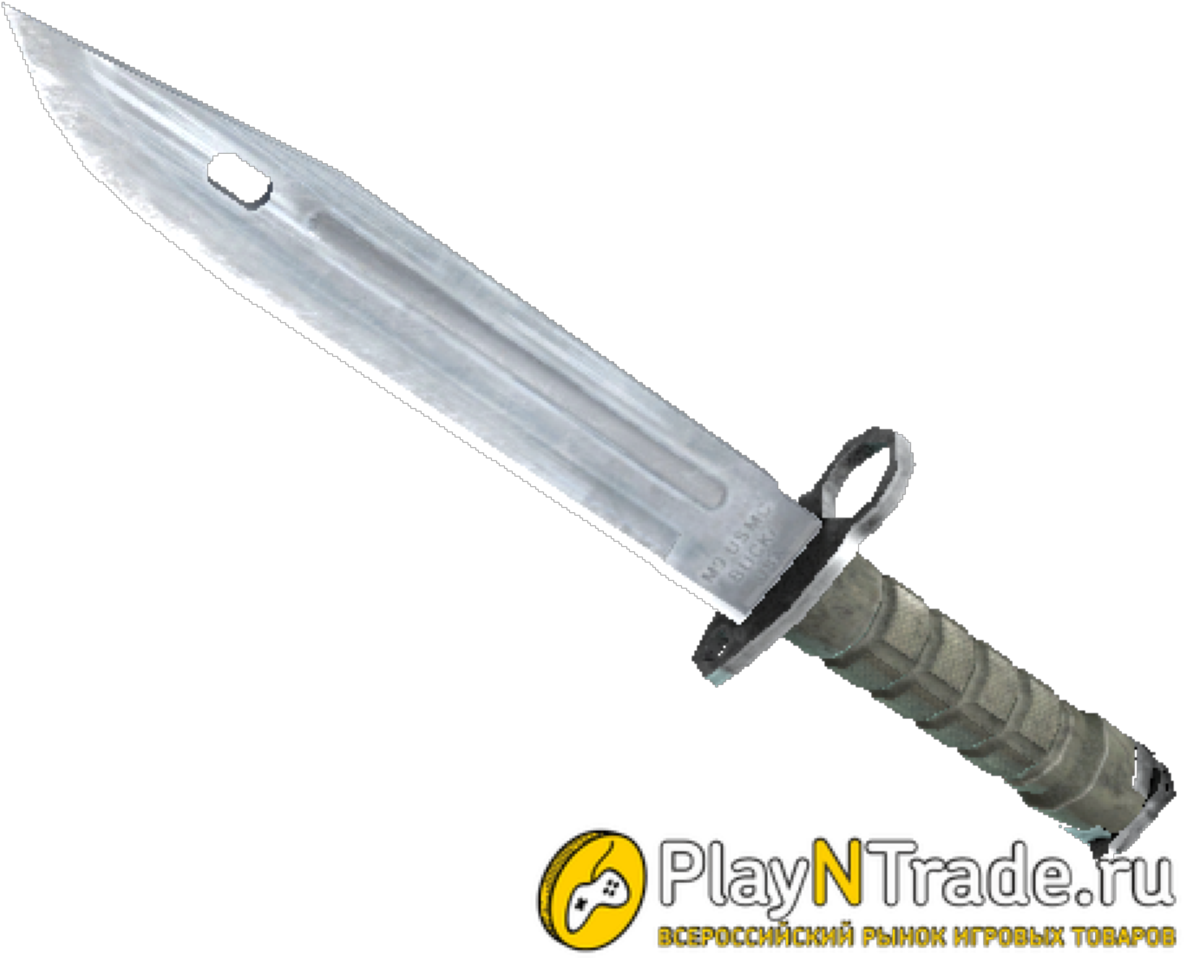 Bayonet Blue Steel Fn (1333x1000), Png Download