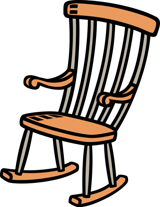 544 X 700 3 - Rocking Chair Clipart Png (544x700), Png Download