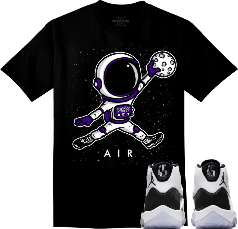 Jordan 11 Concord Sneaker Tees Shirt To Match - Jordan Concord 11 Shirt (800x771), Png Download