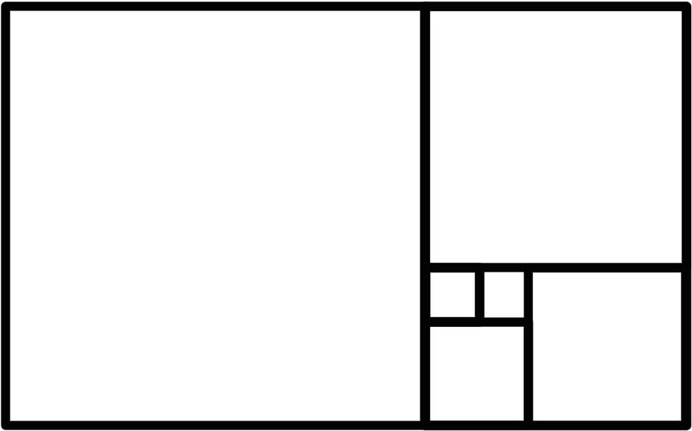 Golden Rectangle Iteration - Rectangle (1024x651), Png Download
