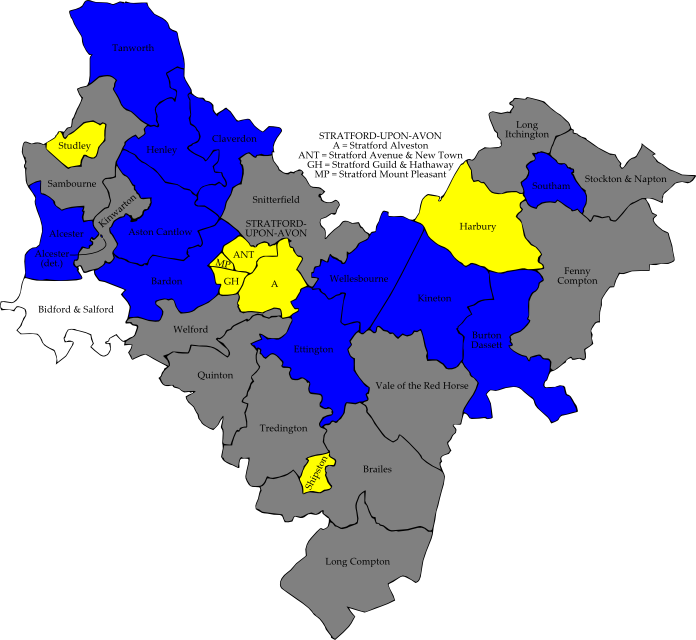 Stratford-avon 2008 Election Map - Stratford Upon Avon District (696x640), Png Download