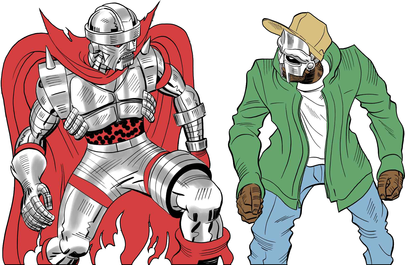 Facingeachother - Cartoon (2020x1503), Png Download