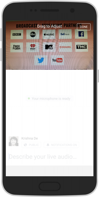 Facebook Live Audio On Android Adjust The Position - Iphone (445x800), Png Download