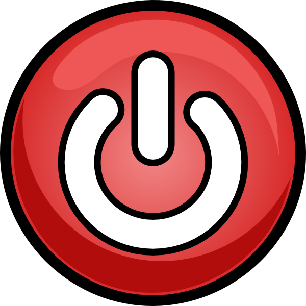 Power Button Red Png Clip Art (600x600), Png Download