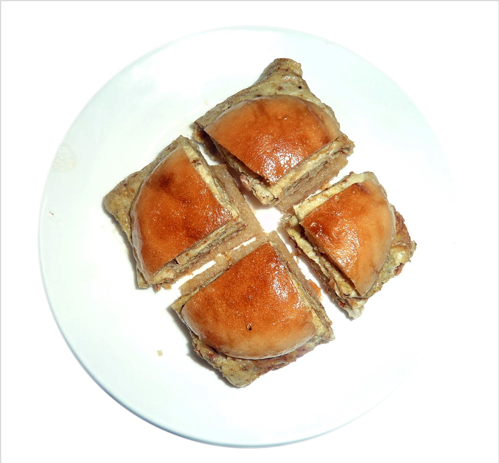 Butter Omelette - Hot Cross Bun (1200x950), Png Download