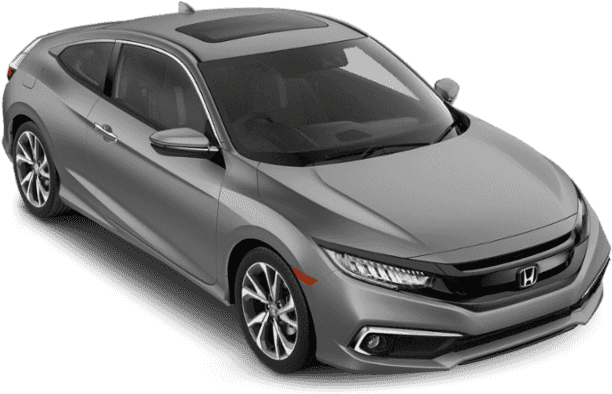 New 2019 Honda Civic Touring Cvt - Honda Civic Coupe 2019 White (640x480), Png Download