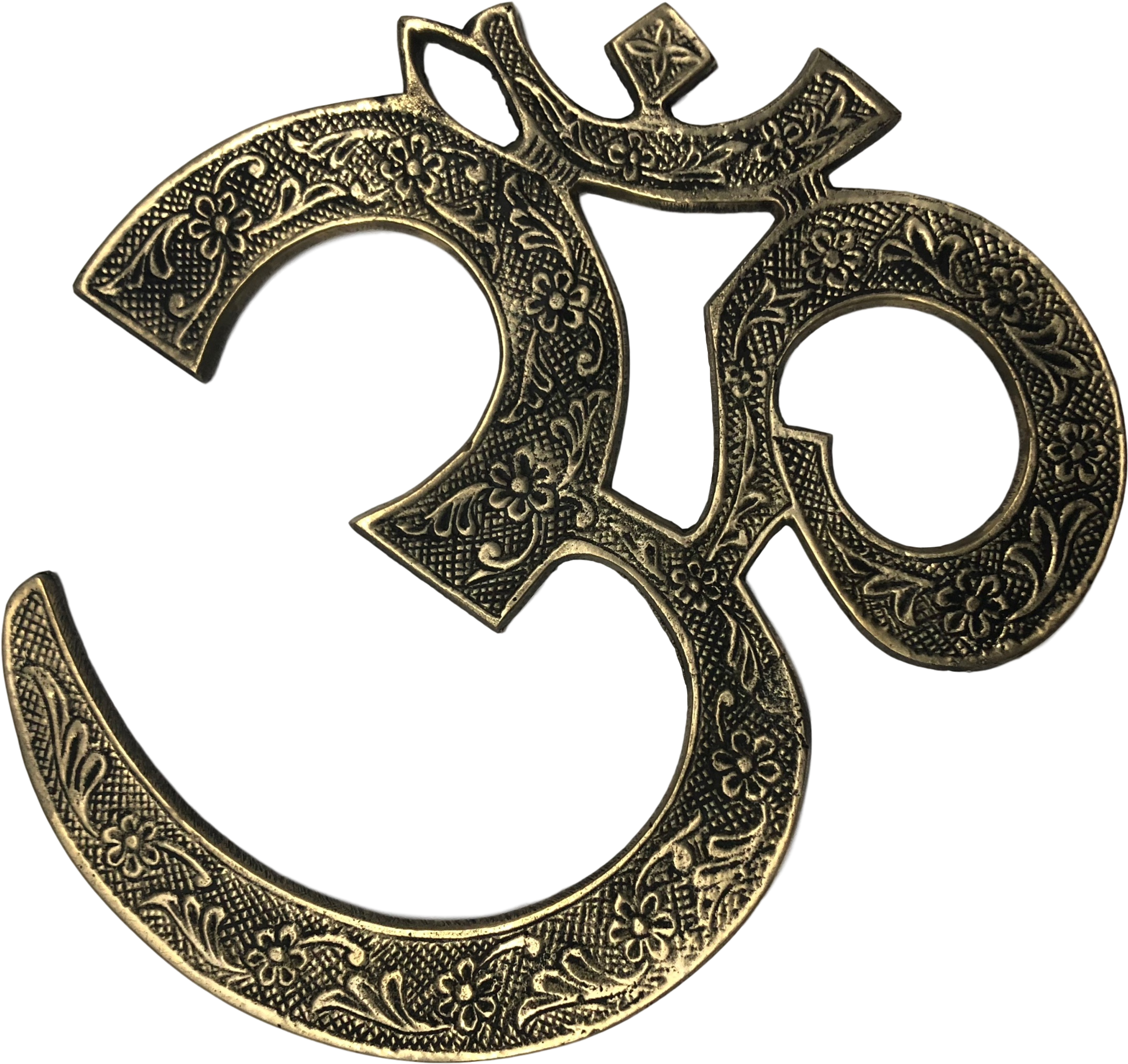7″ Floral Om - Cross (2616x2508), Png Download