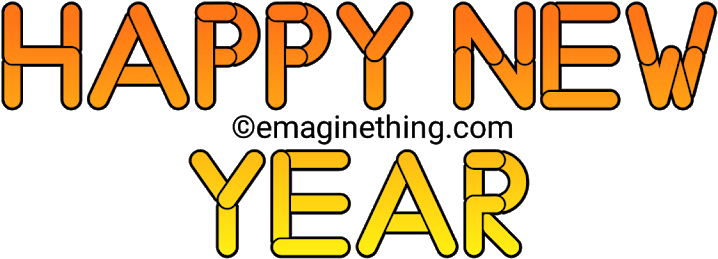 Happy New Year Text Png 2019-whatsapp Sticker,download - Orange (1024x1024), Png Download
