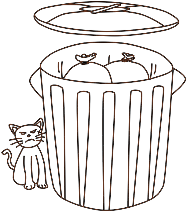 Trash Clipart Sampah - ถัง ขยะ การ์ตูน ลาย เส้น (720x720), Png Download