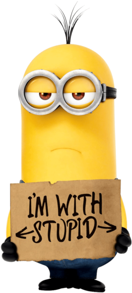 I M With Stupid Minions (715x715), Png Download