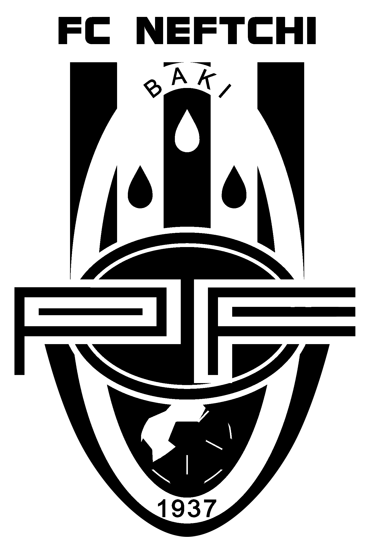 Neftchi Baku Logo Black And Ahite - Neftchi Baku Logo (2400x2400), Png Download
