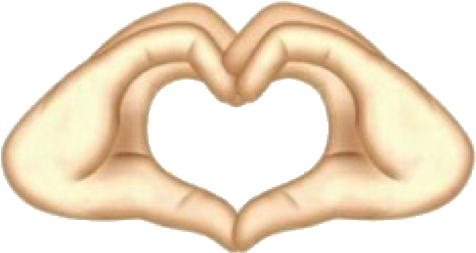 Hands Heart Emoji Cute Love Niche Moodboard Overlay - Heart Hands Emoji (1024x934), Png Download