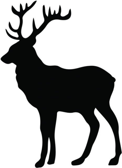 Free Png Stag Silhouette Png - Deer Silhouette Clipart (480x646), Png Download