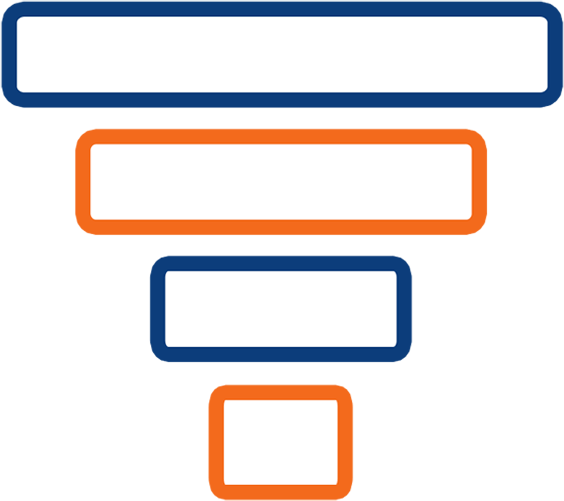 Marketing Funnel System - Orange (1200x1200), Png Download