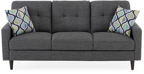 Image For Fabric Sofa With Decorative Pillows - Studio Couch (519x804), Png Download